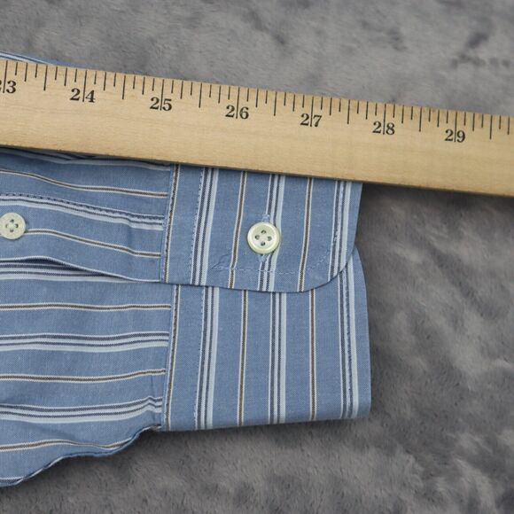 Chaps Shirt Mens 2XT Blue White Stripe Button Down Long Sleeve - Picture 6 of 16